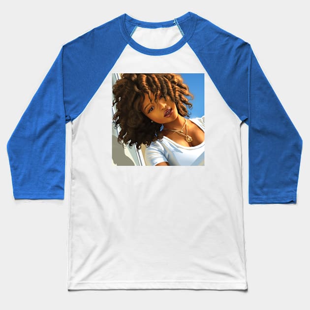 African Beauty Collection Baseball T-Shirt by Beckley Art